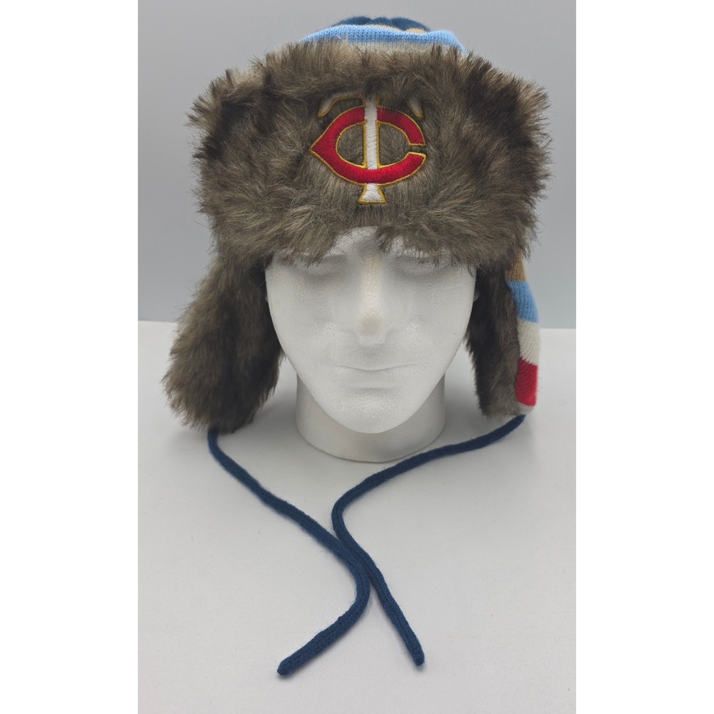 Minnesota Twins Pepsi Trapper Hat SGA Melonwear Unisex OSFM Faux Fur MLB
